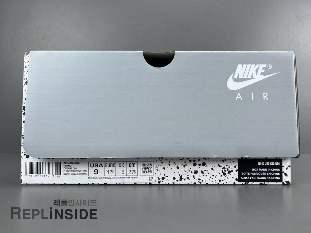AJ5 울프 그레이 DD0587-002, 레플리카스캇, 레플리카운동화, 에어조던5, 실사, 착샷, 남성스니커즈, 인기, 리셀, 구매, 리뷰