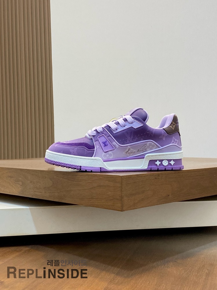 레플리카 명품 [LOUIS VUITTON] 루이비통 LV 트레이너 스니커즈 남녀공용 - 옆면 실사