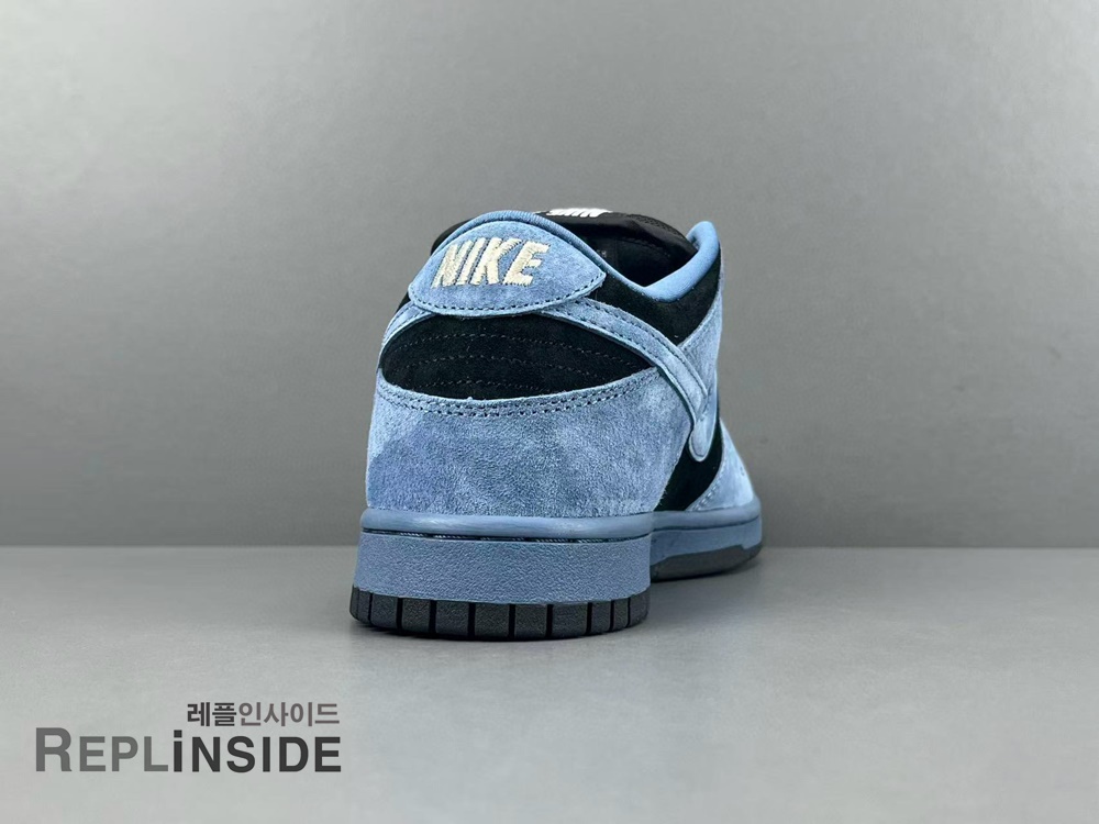 나이키 x 슈프림 SB 덩크 로우 오션 포그 HQ8487-400 신발끈 디테일, 나이키 SB, 슈프림, 덩크로우, 레플리카스니커즈, 고퀄리티 스니커즈