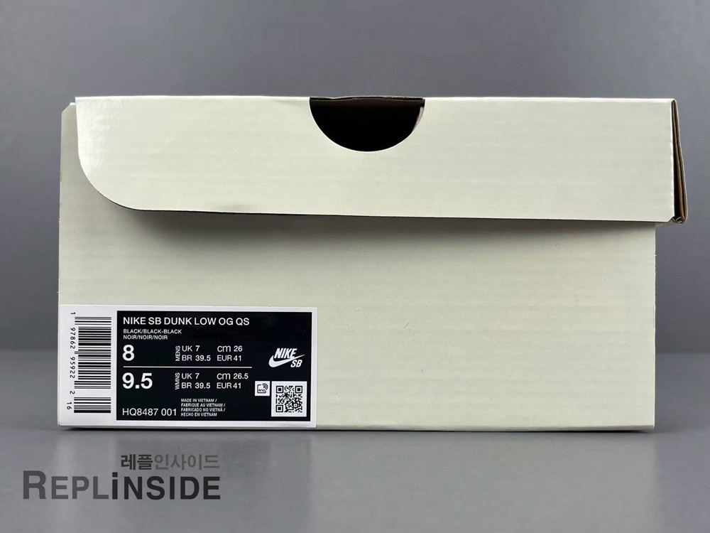 나이키 x 슈프림 SB 덩크 로우 블랙 HQ8487-001 측면컷, 나이키 SB, 슈프림, 덩크로우, 레플리카스니커즈, 실물 리뷰