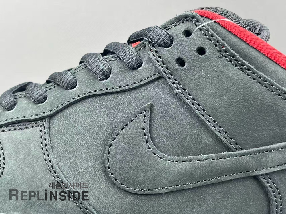 나이키 x 슈프림 SB 덩크 로우 블랙 HQ8487-001 밑창컷, 나이키 SB, 슈프림, 덩크로우, 나이키레플리카, 스니커즈 실물컷