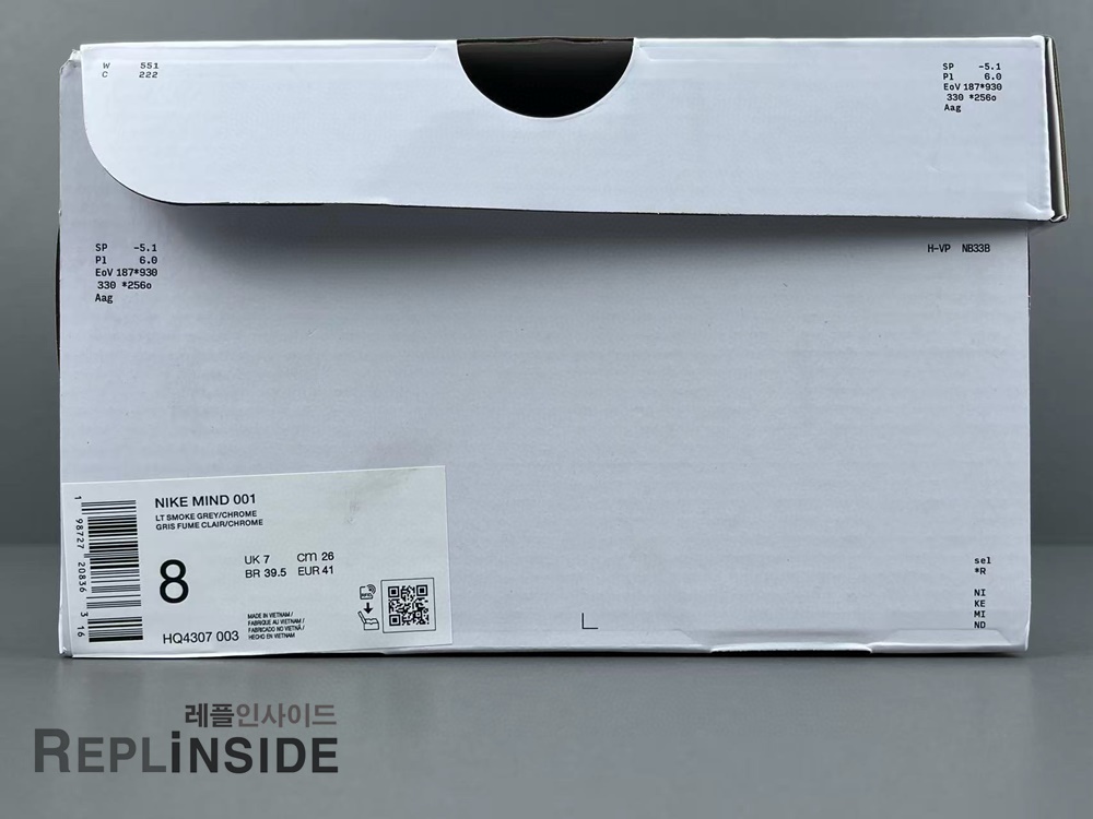 레플리카 명품 [NIKE] 나이키 마인드 001 라이트 스모크 그레이 포톤 더스트 HQ4309-003 남녀공용 - 전체 실사