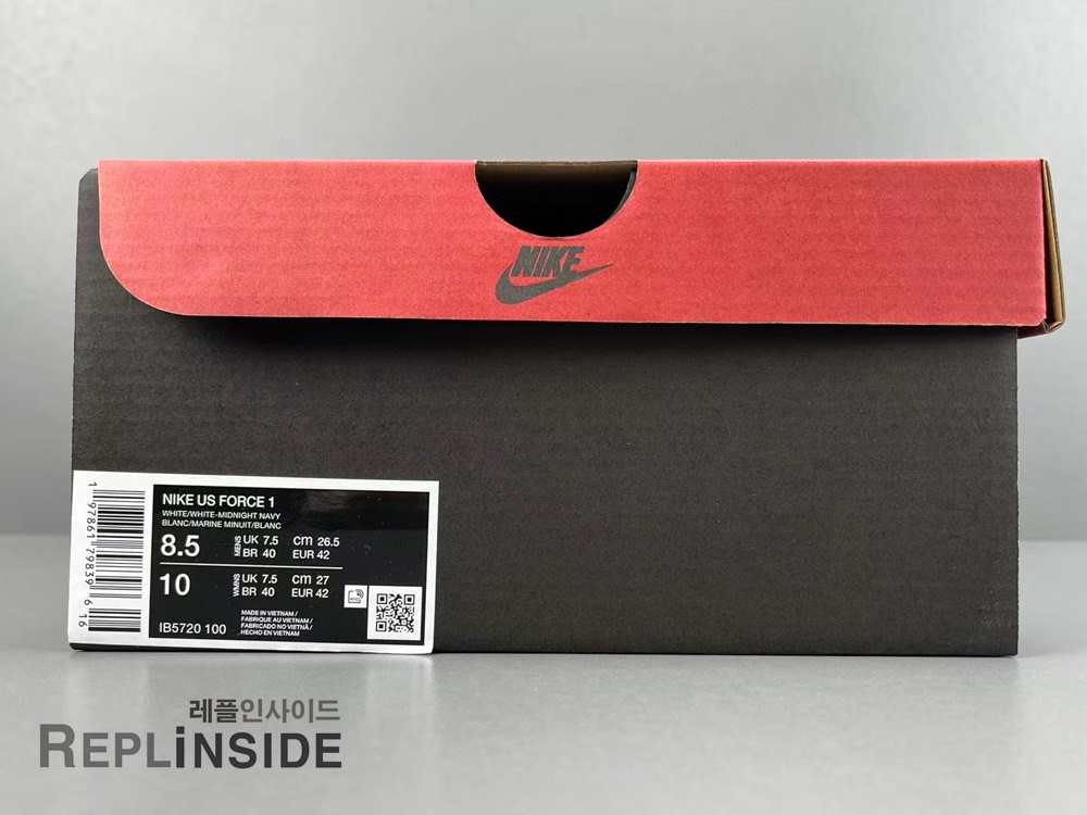 레플리카 명품 [NIKE] 나이키 x 릴 야티 에어포스 1 로우 화이트 앤 미드나잇 네이비 IB5720-100 남성용 - 전체 실사