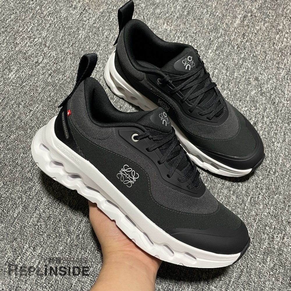 온 러닝 x 로에베 클라우드틸트 2.0, 카키 스니커즈, 레플 스니커즈, 트렌디 디자인, 패션 운동화