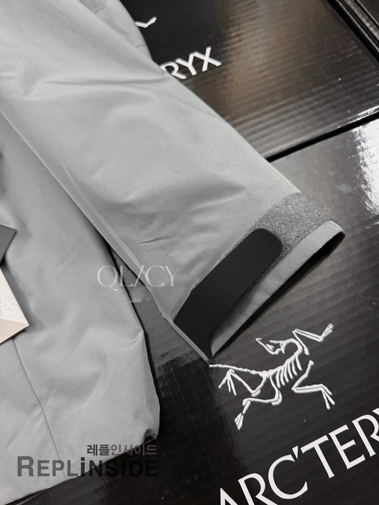 아크테릭스 MACAI 재킷 지퍼·로고 디테일 실물 | #레플아크테릭스로고 #레플방수패딩
