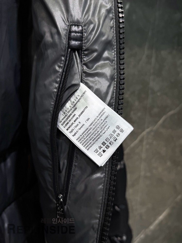 몽클레어 MAYA 패딩 내부 안감 디테일 | Moncler Maya 남성 패딩 | 보온성 높은 프리미엄 패딩 #몽클레어안감 #MAYA내부 #레플보온성 #고급패딩