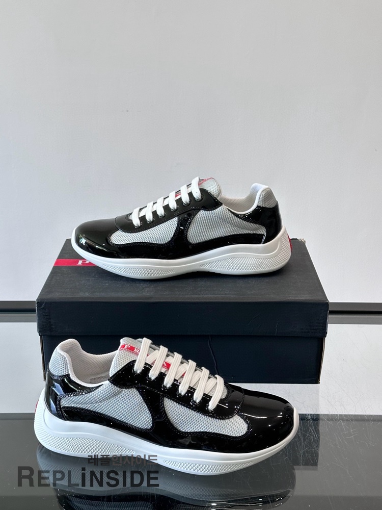 레플리카 명품 [PRADA] 프라다 아메리카 컵 스니커즈 남성용 - 로고 실사