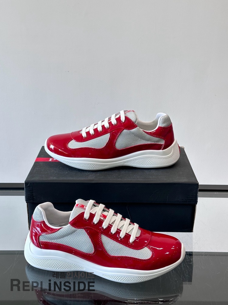 레플리카 명품 [PRADA] 프라다 아메리카 컵 스니커즈 남성용 - 로고 실사