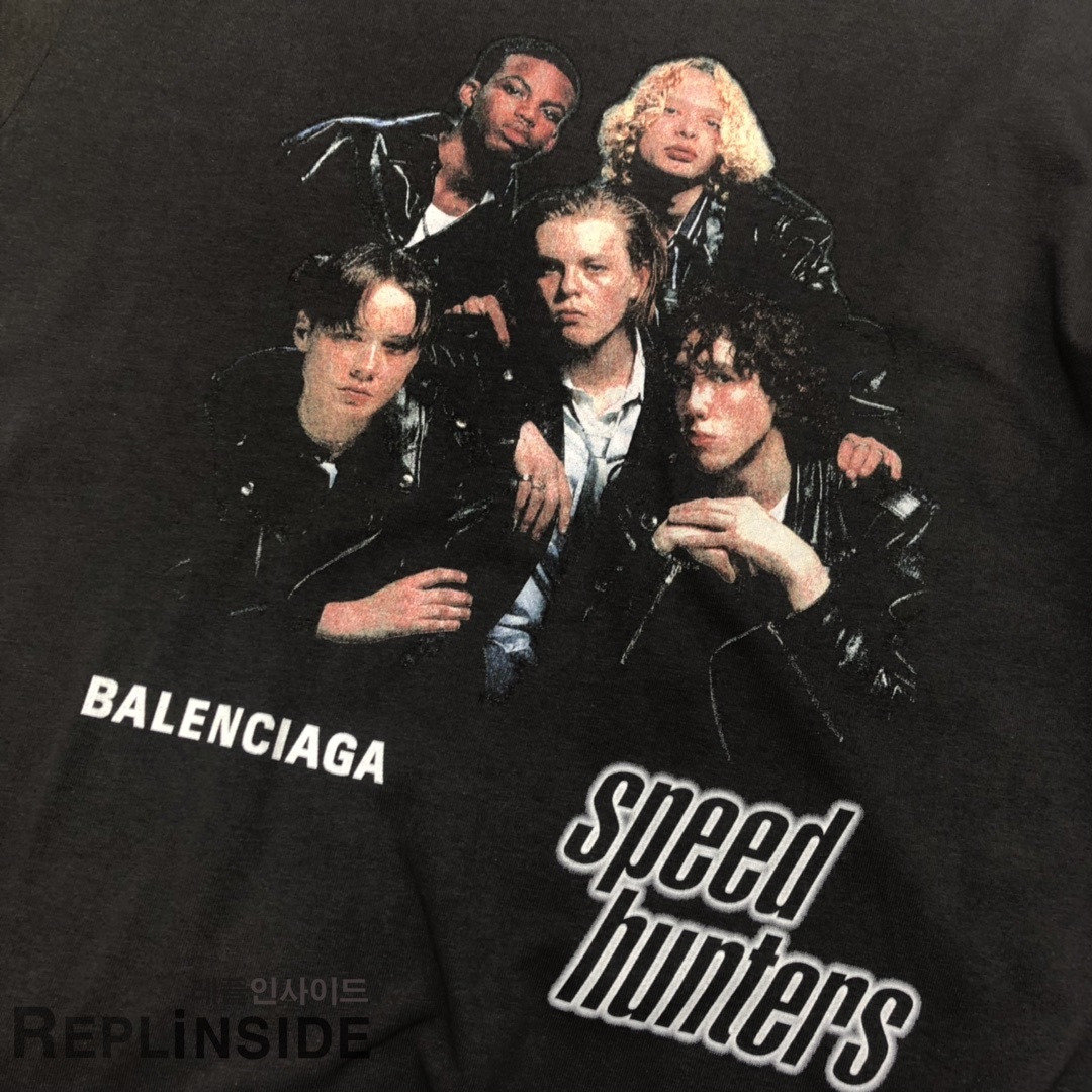 레플리카 명품 [BALENCIAGA] 19ss 남녀공용 티셔츠 - 인솔 실사