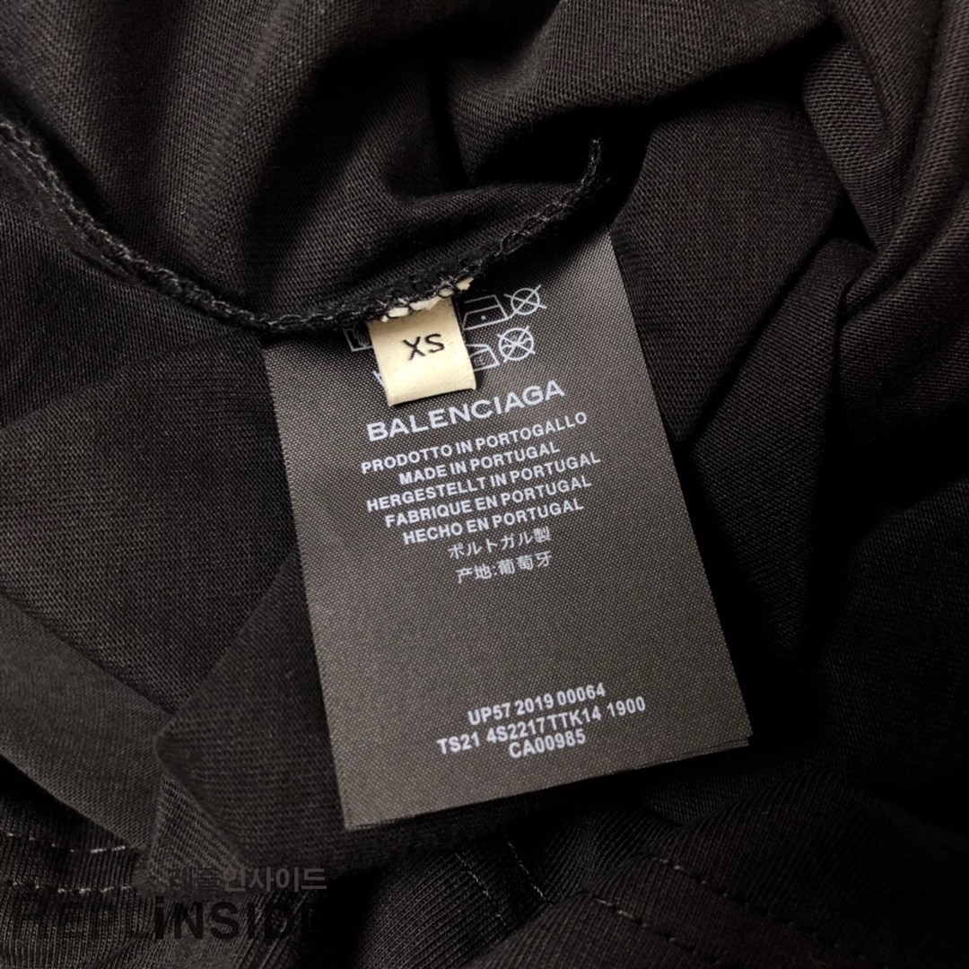 레플리카 명품 [BALENCIAGA] 19ss 남녀공용 티셔츠 - 전체 실사