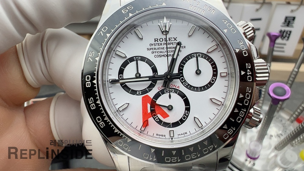 레플리카 명품 [ROLEX] 로렉스 데이토나 크로노그래프 화이트 판다 다이얼 40mm 116500LN (VS공장) - 옆면 실사