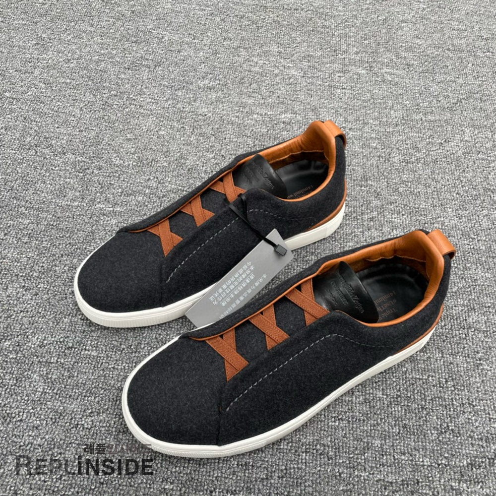 레플리카 명품 [ZEGNA] 제냐 트리플 스티치 스니커즈 남성용 - 옆면 실사