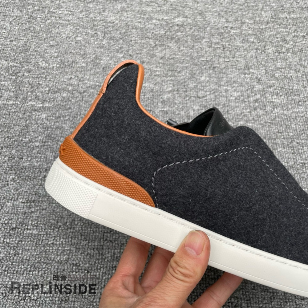 레플리카 명품 [ZEGNA] 제냐 트리플 스티치 스니커즈 남성용 - 밑창 실사