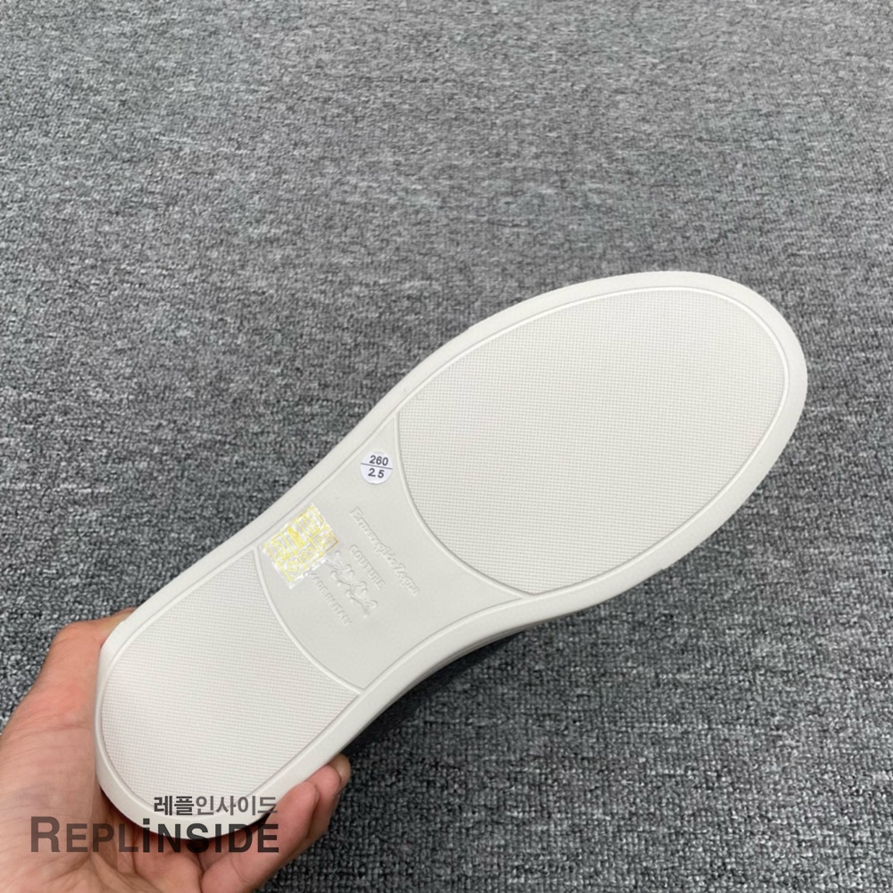 레플리카 명품 [ZEGNA] 제냐 트리플 스티치 스니커즈 남성용 - 전체 실사