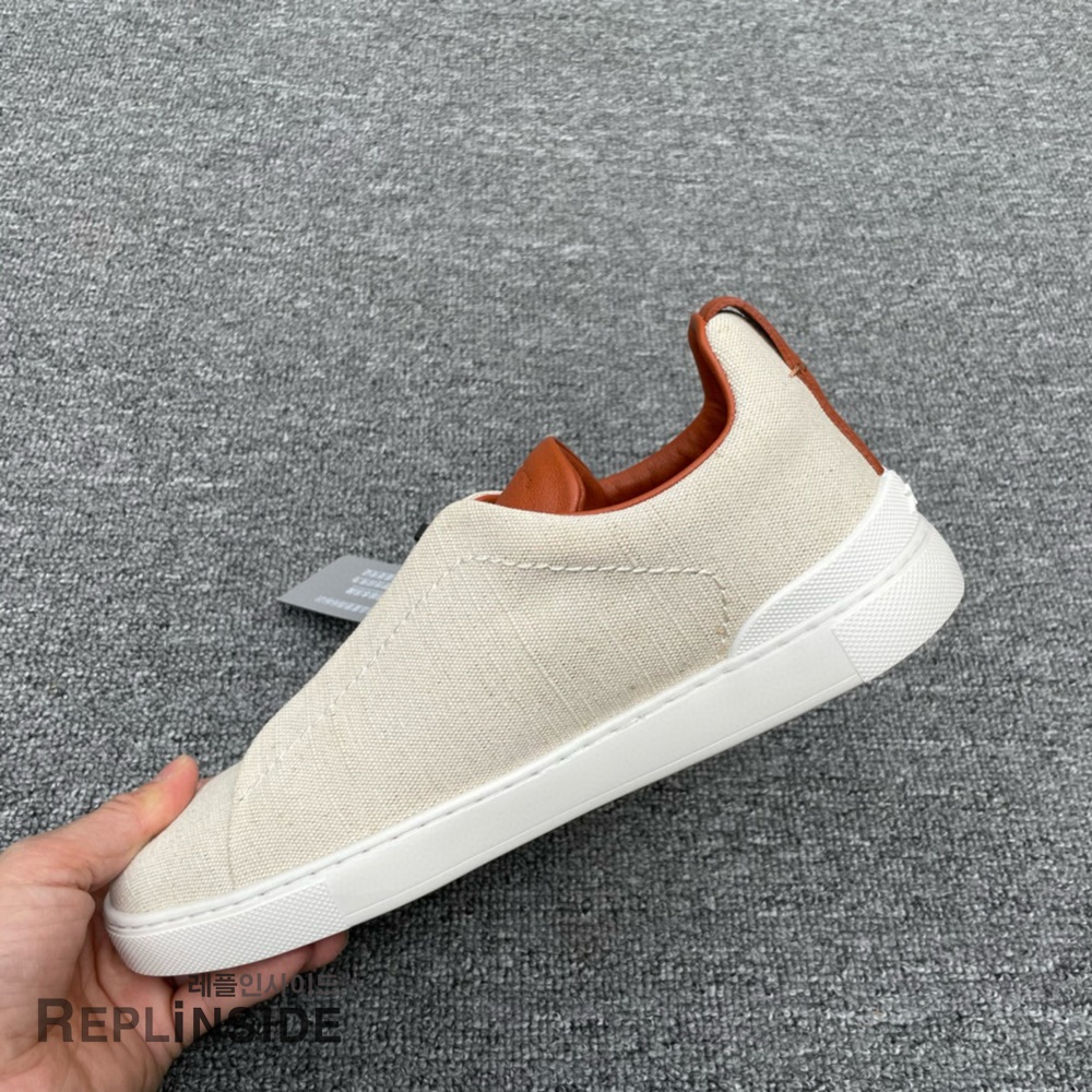 레플리카 명품 [ZEGNA] 제냐 트리플 스티치 스니커즈 남성용 - 박스 실사