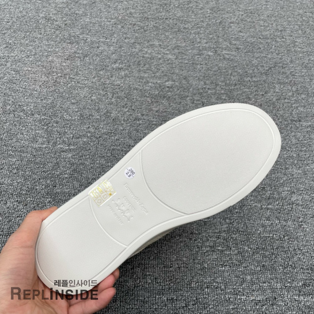 레플리카 명품 [ZEGNA] 제냐 트리플 스티치 스니커즈 남성용 - 전체 실사