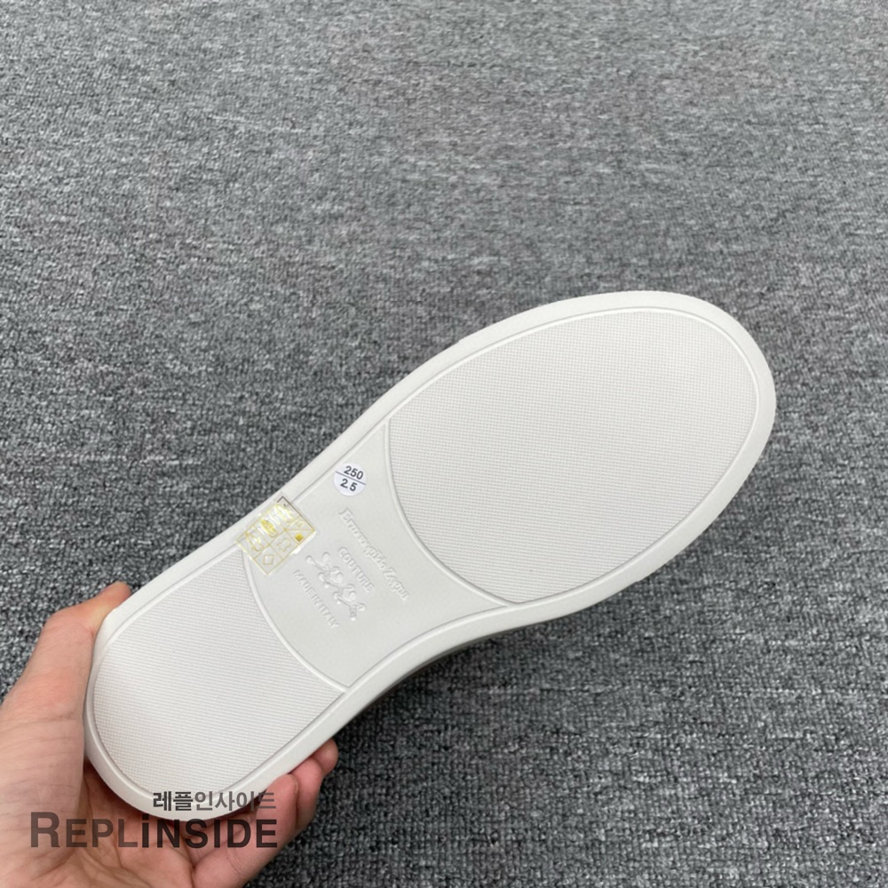 레플리카 명품 [ZEGNA] 제냐 트리플 스티치 스니커즈 남성용 - 전체 실사