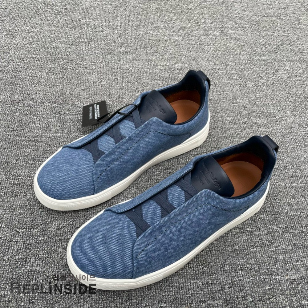 레플리카 명품 [ZEGNA] 제냐 트리플 스티치 스니커즈 남성용 - 옆면 실사