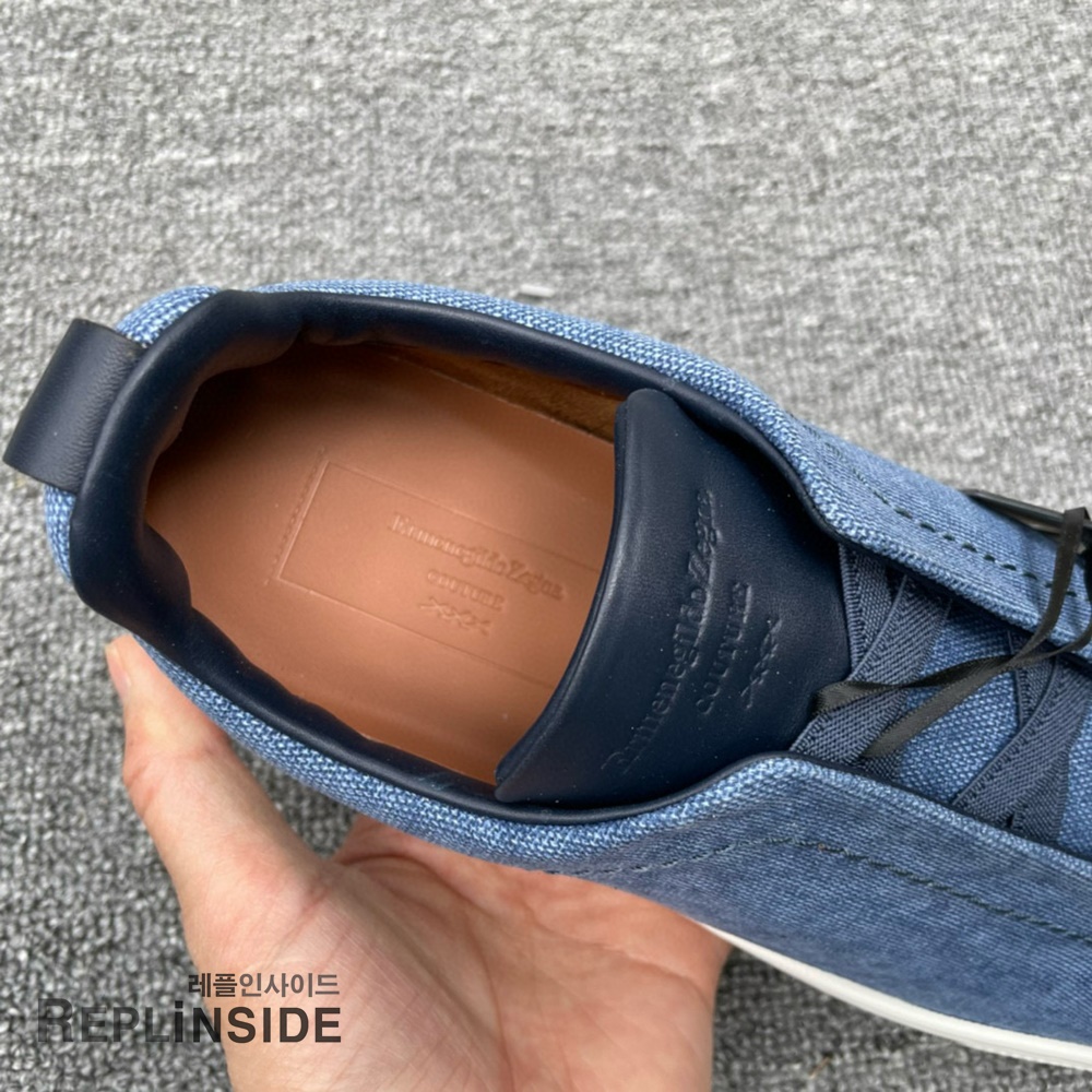 레플리카 명품 [ZEGNA] 제냐 트리플 스티치 스니커즈 남성용 - 밑창 실사