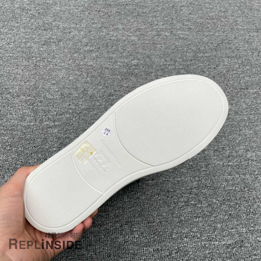 레플리카 명품 [ZEGNA] 제냐 트리플 스티치 스니커즈 남성용 - 전체 실사