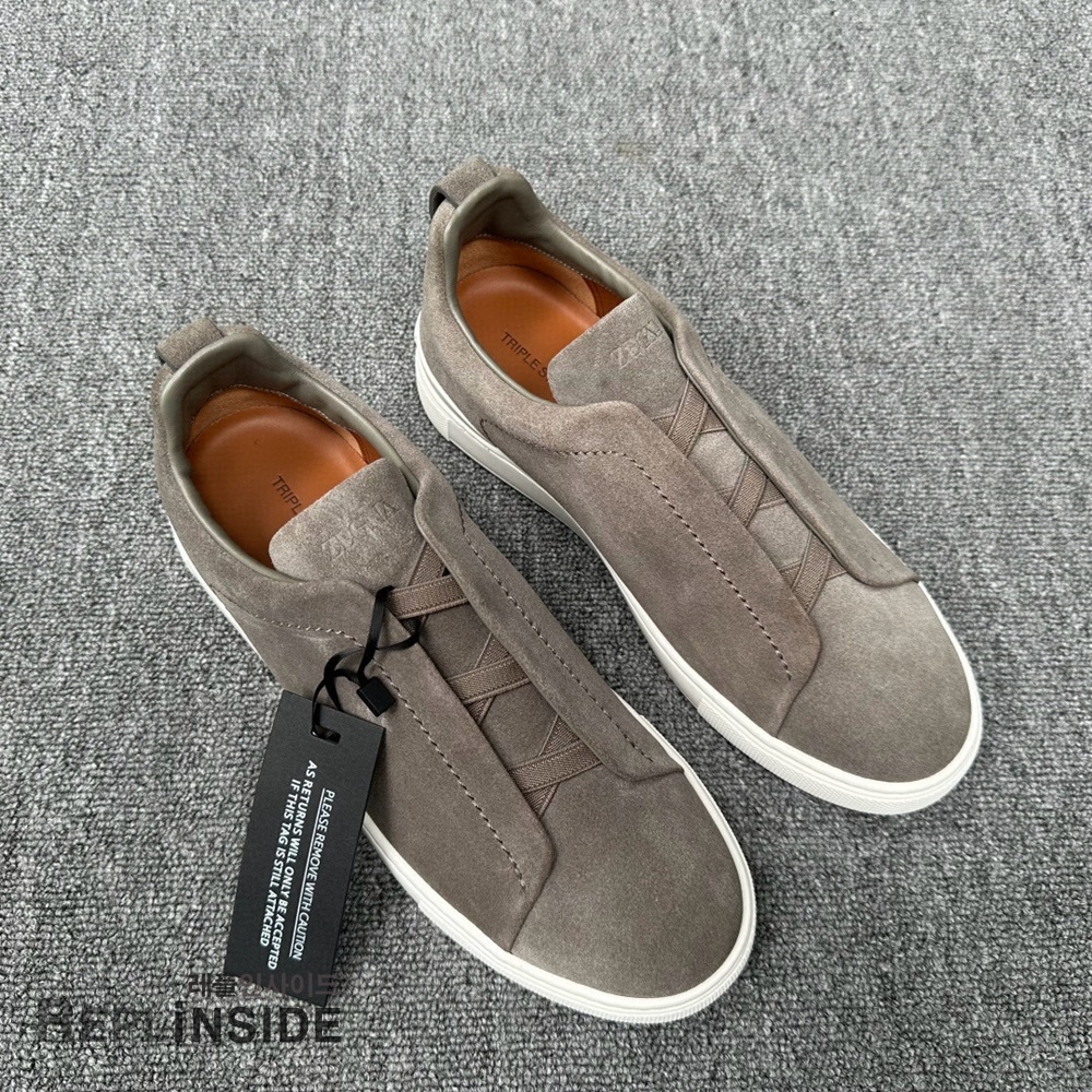 레플리카 명품 [ZEGNA] 제냐 트리플 스티치 스니커즈 남성용 - 뒷면 실사