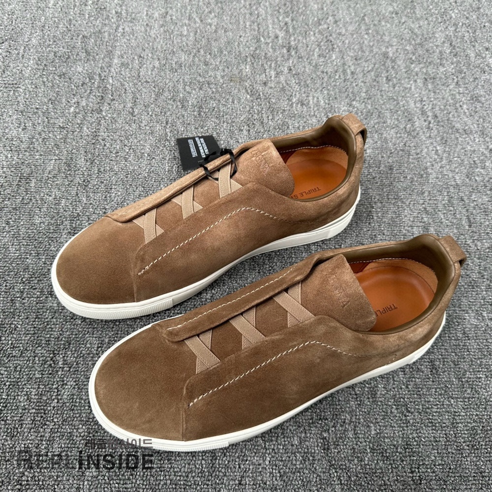 레플리카 명품 [ZEGNA] 제냐 트리플 스티치 스니커즈 남성용 - 옆면 실사