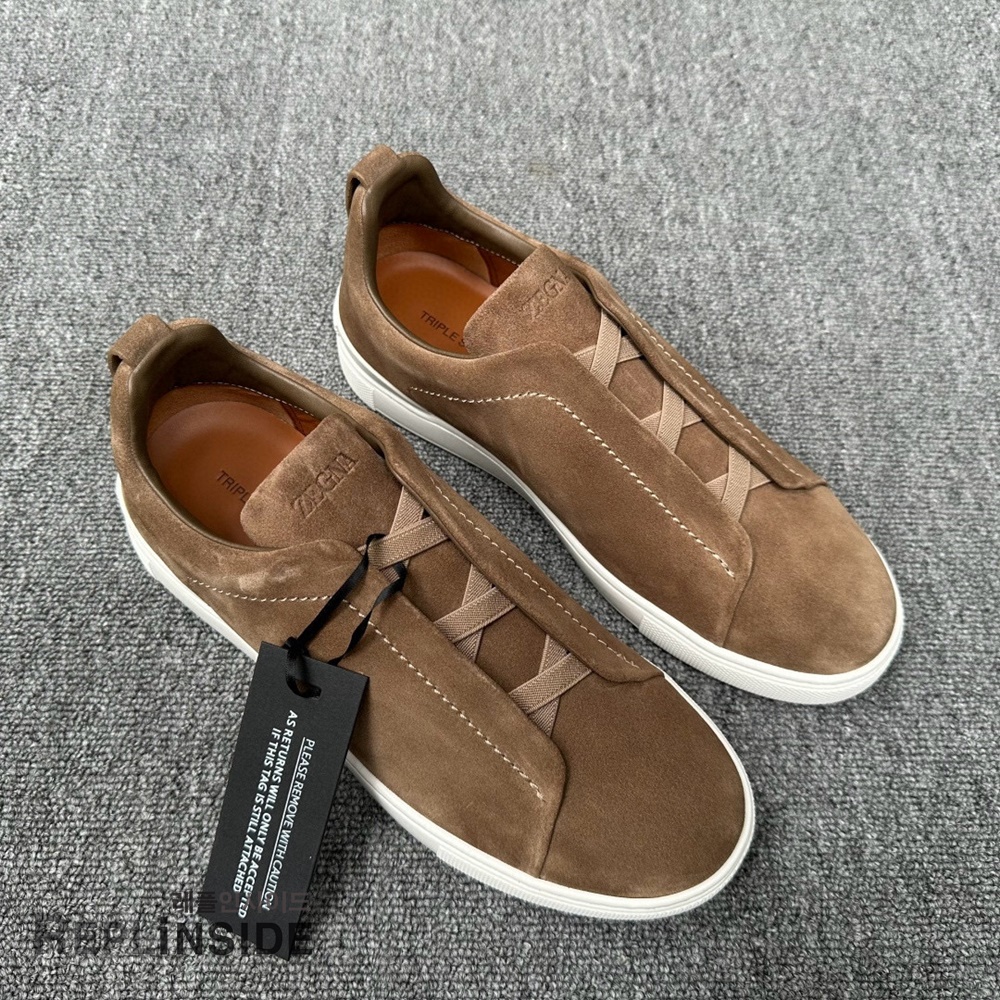 레플리카 명품 [ZEGNA] 제냐 트리플 스티치 스니커즈 남성용 - 뒷면 실사