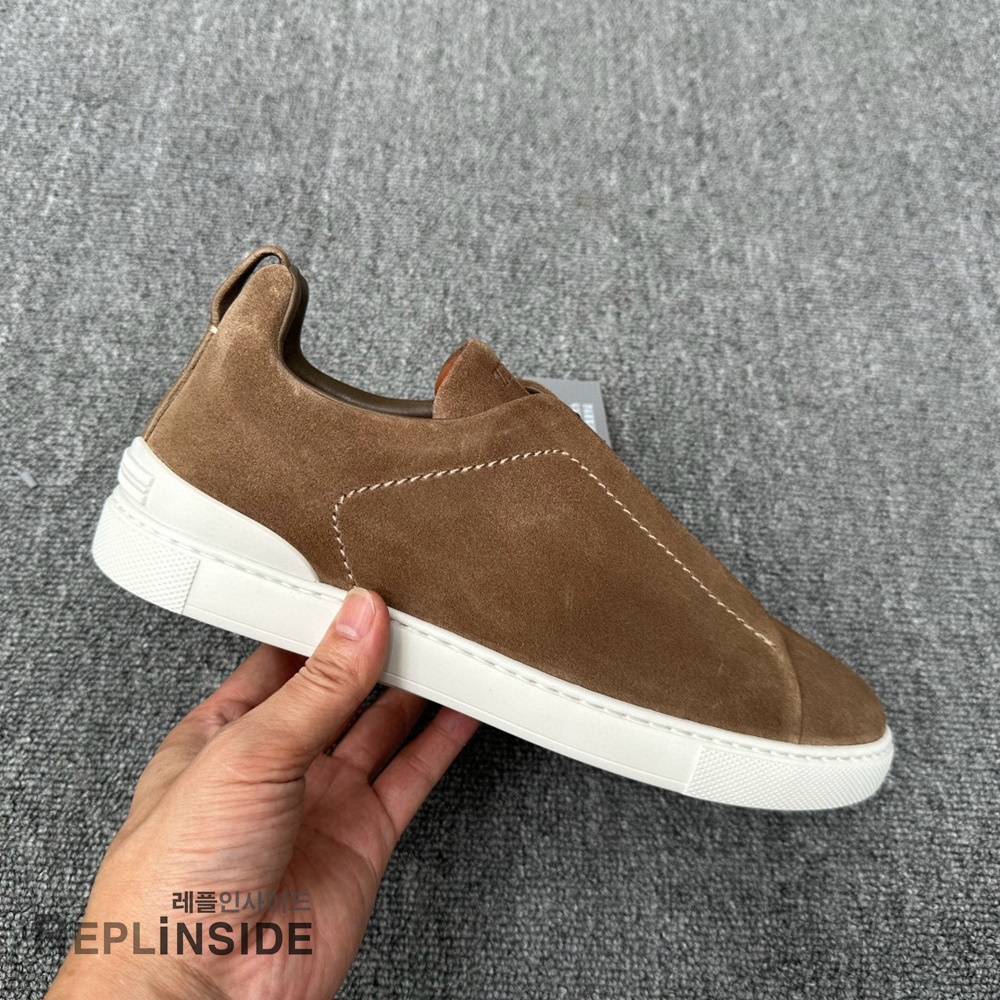 레플리카 명품 [ZEGNA] 제냐 트리플 스티치 스니커즈 남성용 - 로고 실사