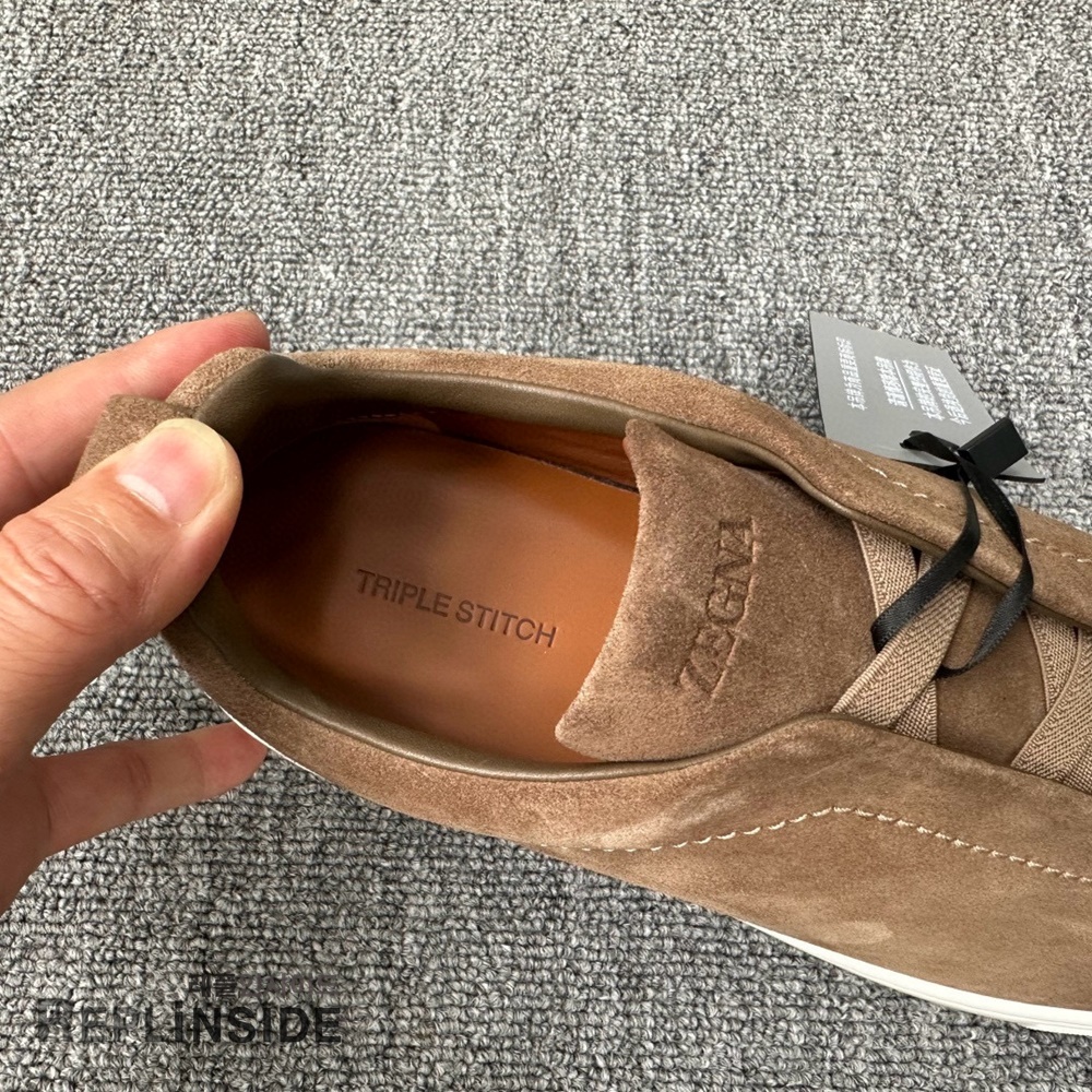 레플리카 명품 [ZEGNA] 제냐 트리플 스티치 스니커즈 남성용 - 인솔 실사