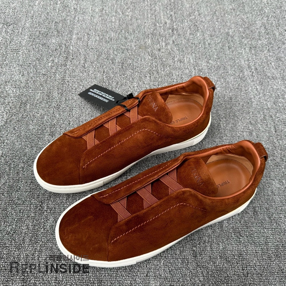 레플리카 명품 [ZEGNA] 제냐 트리플 스티치 스니커즈 남성용 - 옆면 실사