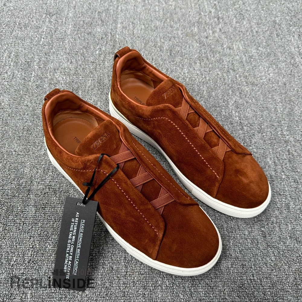 레플리카 명품 [ZEGNA] 제냐 트리플 스티치 스니커즈 남성용 - 뒷면 실사