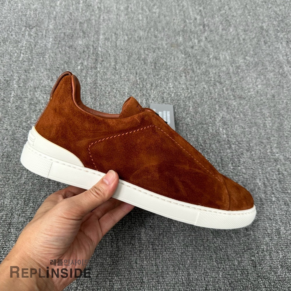 레플리카 명품 [ZEGNA] 제냐 트리플 스티치 스니커즈 남성용 - 로고 실사