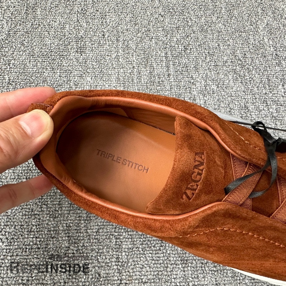 레플리카 명품 [ZEGNA] 제냐 트리플 스티치 스니커즈 남성용 - 인솔 실사