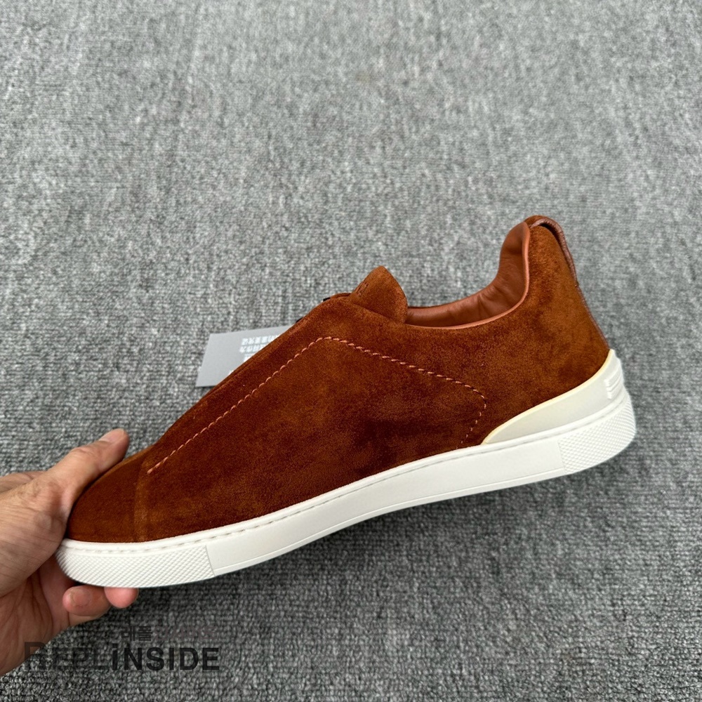 레플리카 명품 [ZEGNA] 제냐 트리플 스티치 스니커즈 남성용 - 밑창 실사