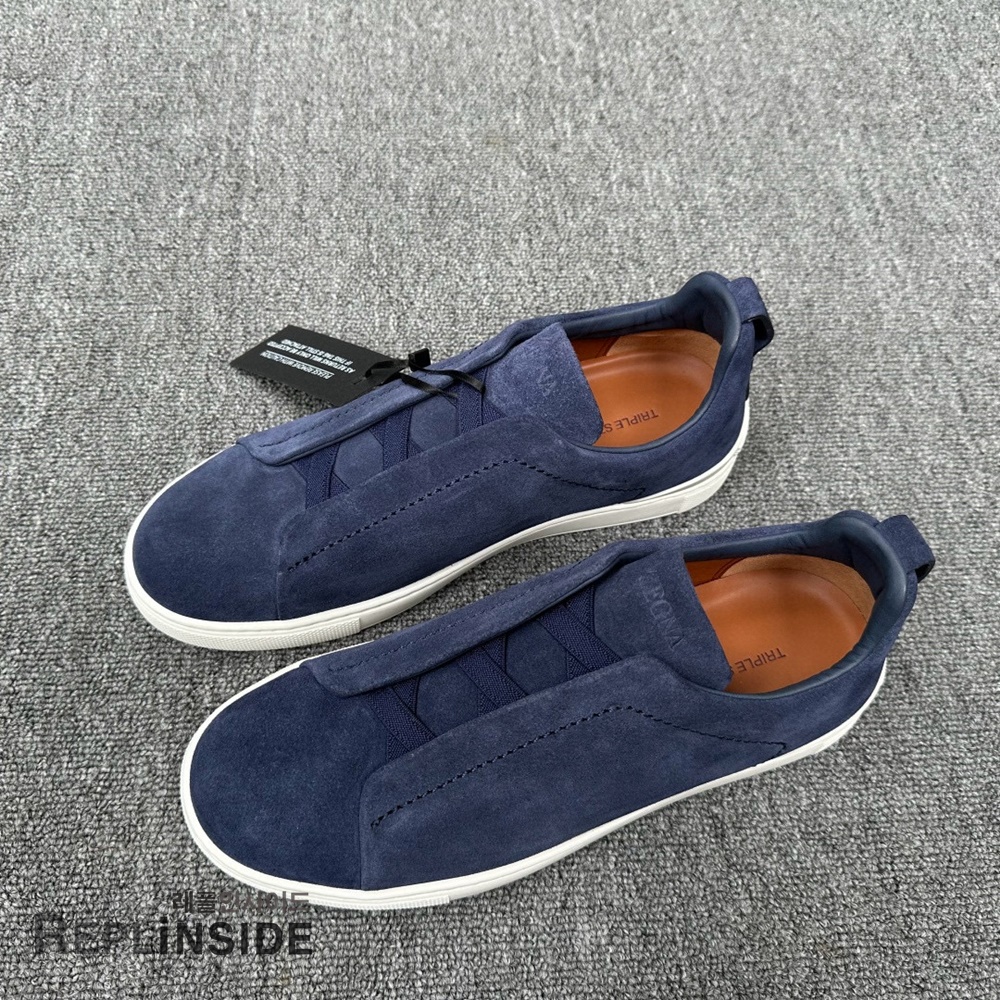 레플리카 명품 [ZEGNA] 제냐 트리플 스티치 스니커즈 남성용 - 옆면 실사