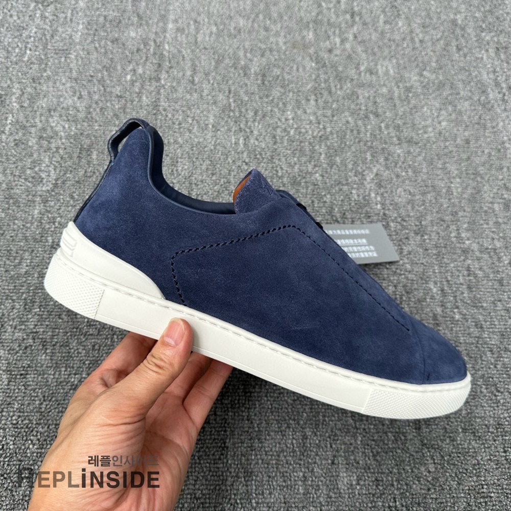 레플리카 명품 [ZEGNA] 제냐 트리플 스티치 스니커즈 남성용 - 로고 실사