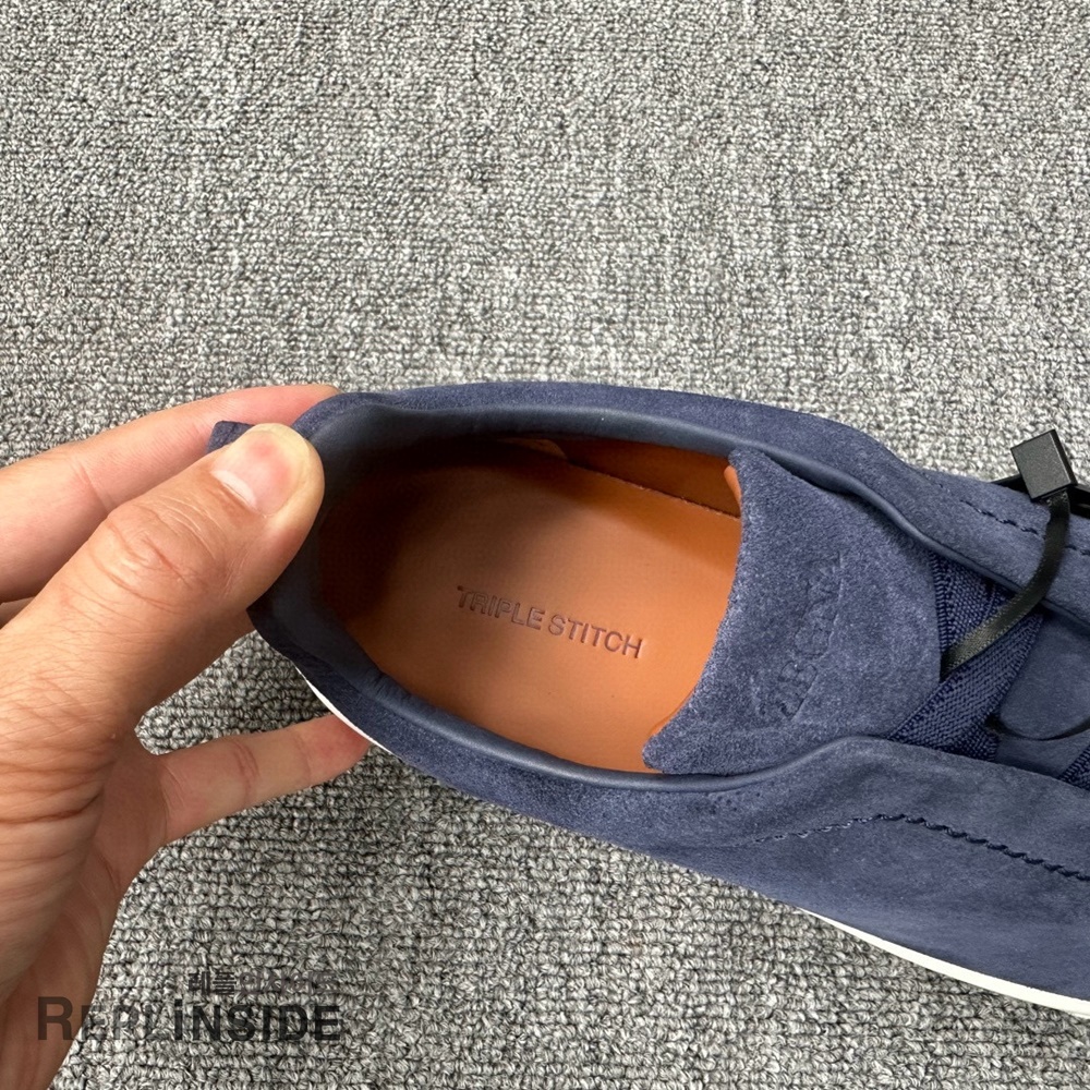 레플리카 명품 [ZEGNA] 제냐 트리플 스티치 스니커즈 남성용 - 인솔 실사