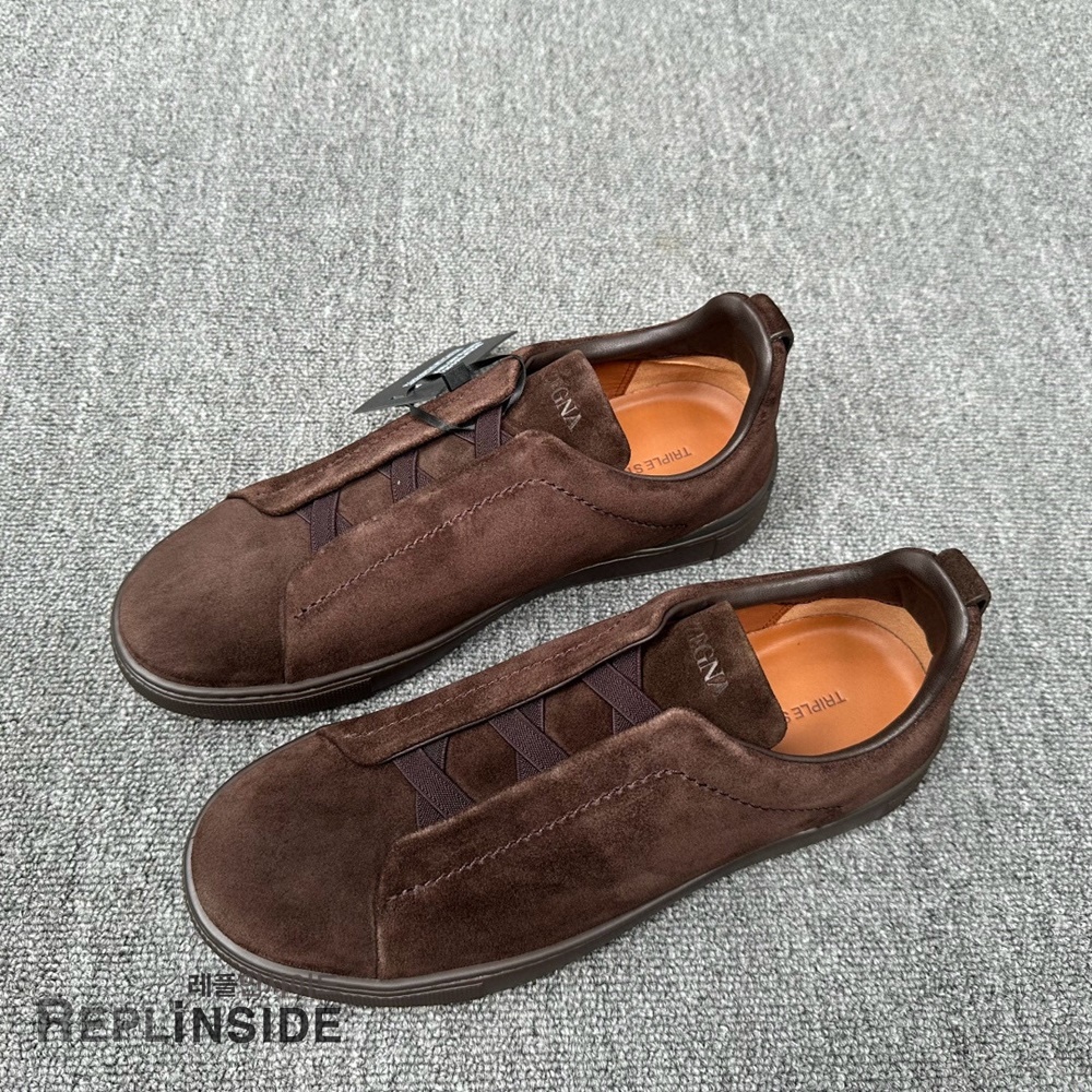 레플리카 명품 [ZEGNA] 제냐 트리플 스티치 스니커즈 남성용 - 옆면 실사