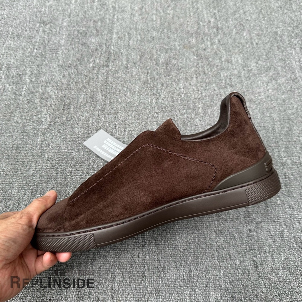 레플리카 명품 [ZEGNA] 제냐 트리플 스티치 스니커즈 남성용 - 밑창 실사