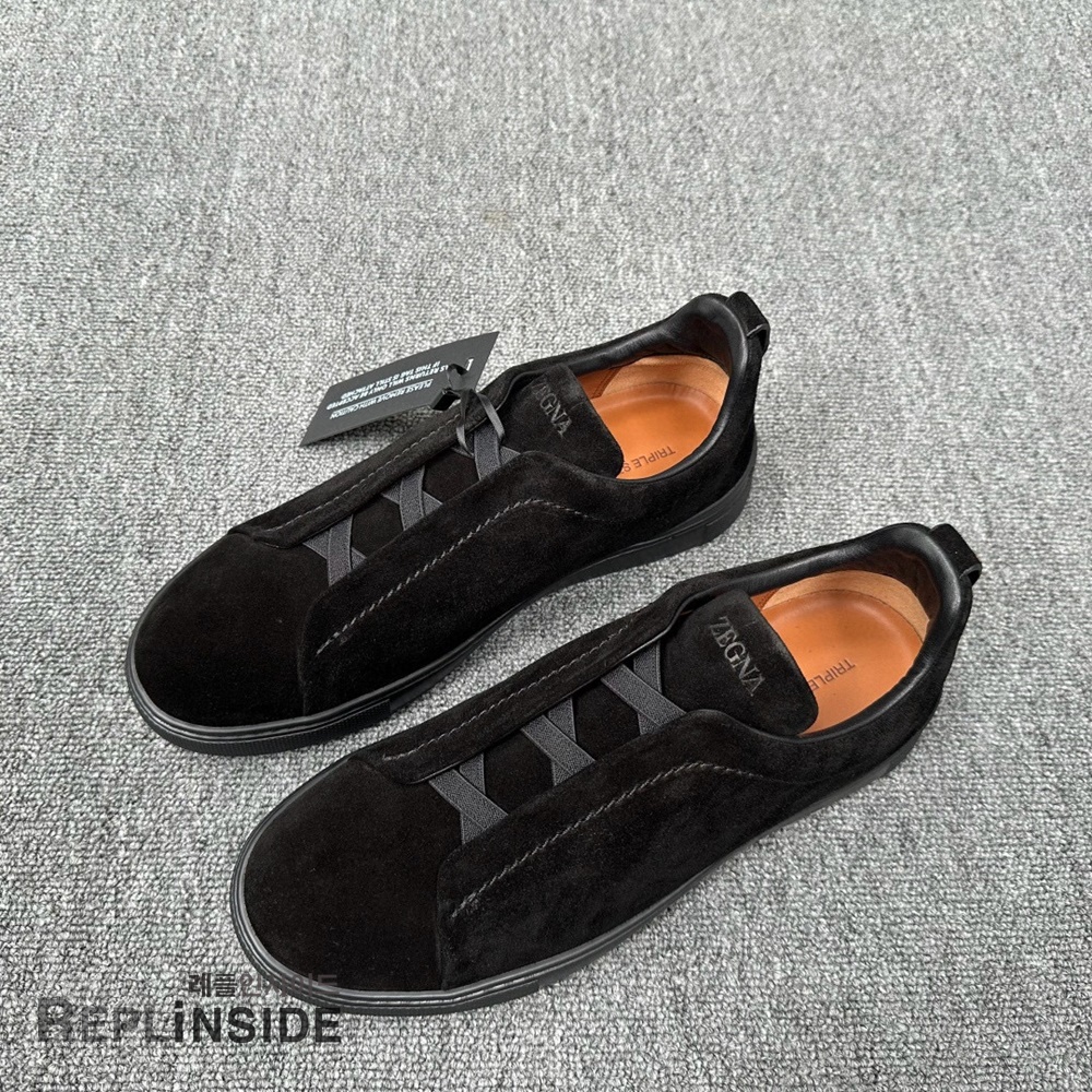 레플리카 명품 [ZEGNA] 제냐 트리플 스티치 스니커즈 남성용 - 옆면 실사