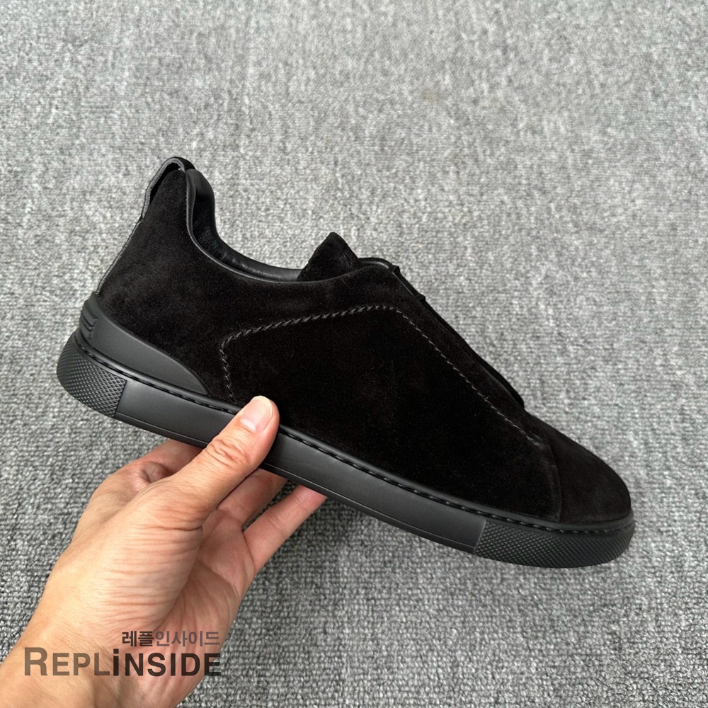 레플리카 명품 [ZEGNA] 제냐 트리플 스티치 스니커즈 남성용 - 로고 실사