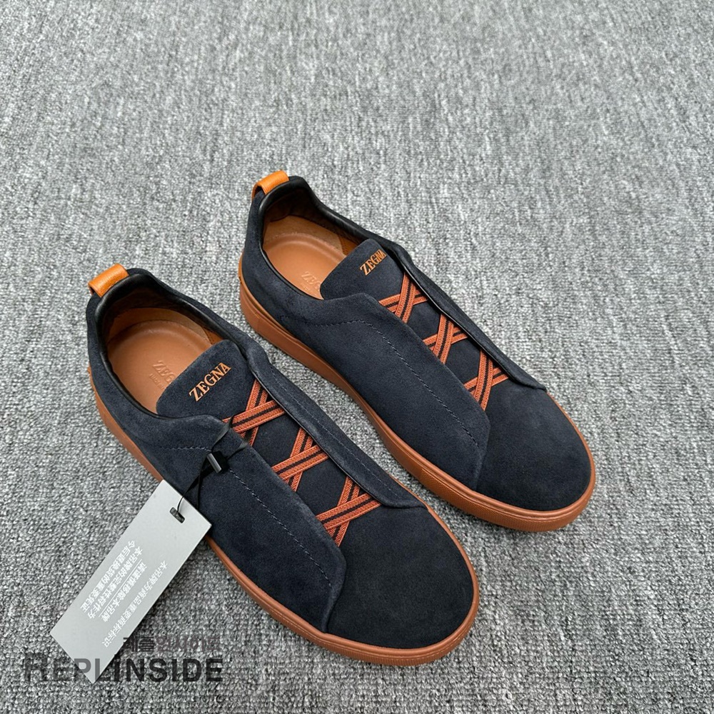 레플리카 명품 [ZEGNA] 제냐 트리플 스티치 스니커즈 남성용 - 뒷면 실사